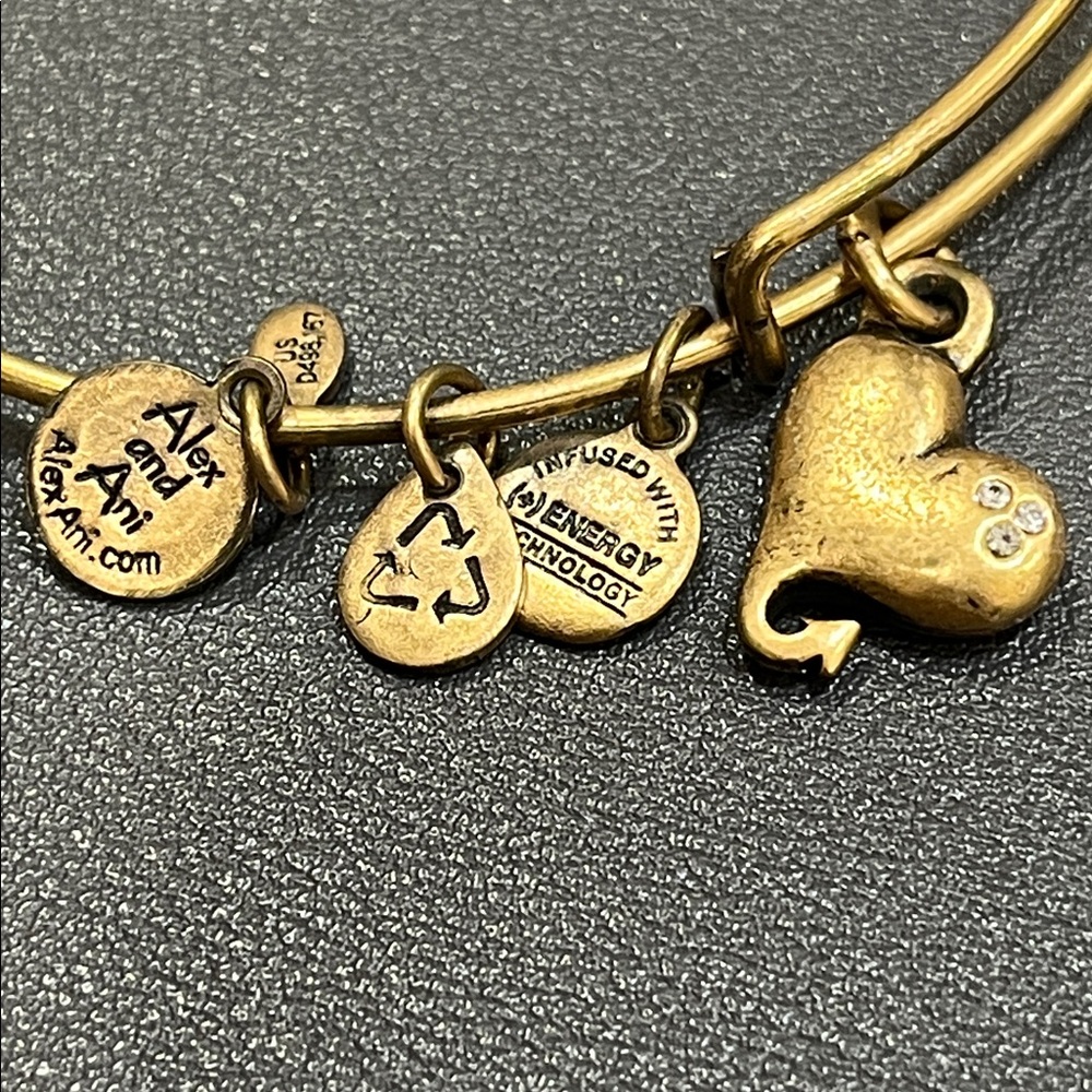 Alex and Ani Gold Heart Charm Bracelet - Picture 5 of 5